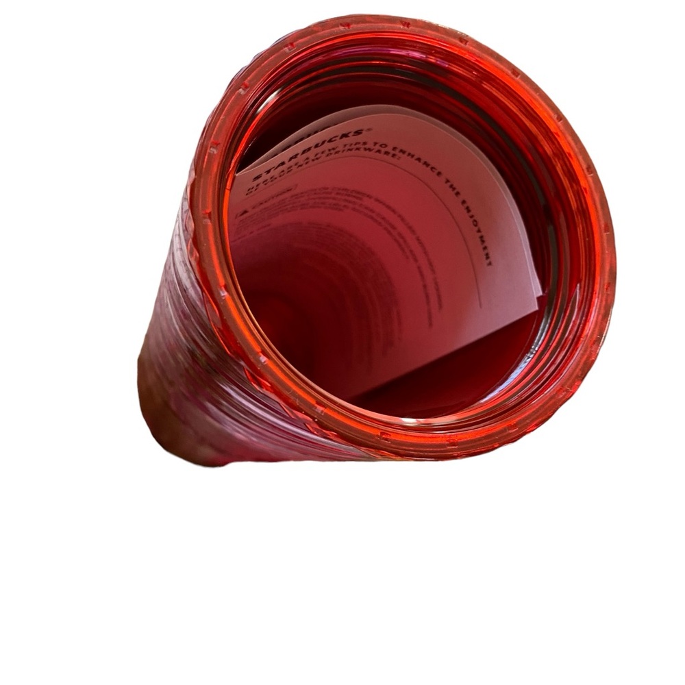 Starbucks Red Foil Swirl Cup 16 Oz New 2023 - Picture 6 of 7